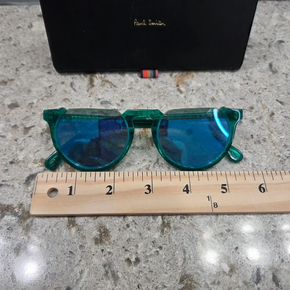 Paul Smith Brixham V1 Emerald Green‎ Sunglasses Blue Mirror Lens PSSN022V1 Italy